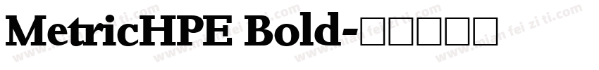 MetricHPE Bold字体转换